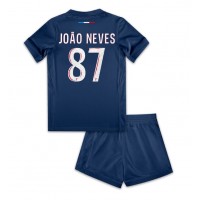 Paris Saint-Germain Joao Neves #87 Replica Home Minikit 2024-25 Short Sleeve (+ pants)